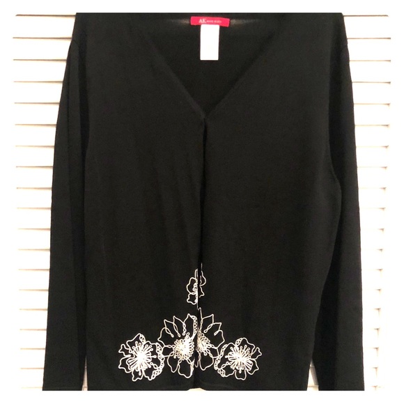 Anne Klein Sport Sweaters - LAST CHANCE! Lightweight Black Cardigan
